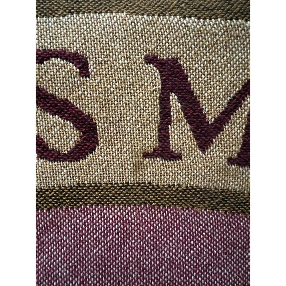 US Marine Corps USMC Personalized Military Veteran Woven Throw Blanket 48x68 VTG